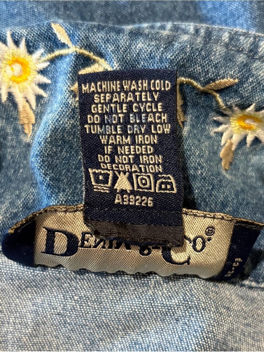Denim Jacket with Floral Embroidered Collar - Picture 5 of 5
